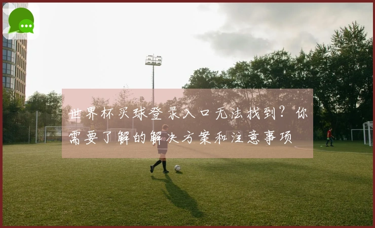世界杯买球登录入口无法找到？你需要了解的解决方案和注意事项